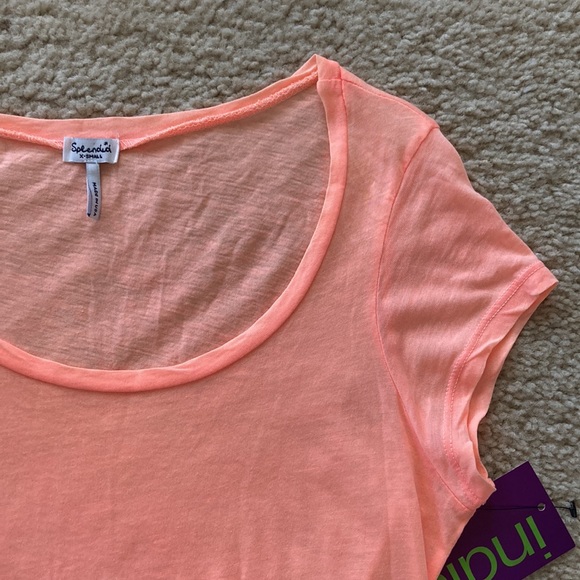 Splendid Short Sleeve Handkerchief Hem Tee - Picture 3 of 6